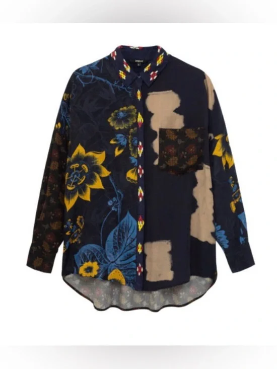 Christian Lacroix for Desigual Patchwork Mixed‑Print Button-Up Shirt - Picture 4 of 9